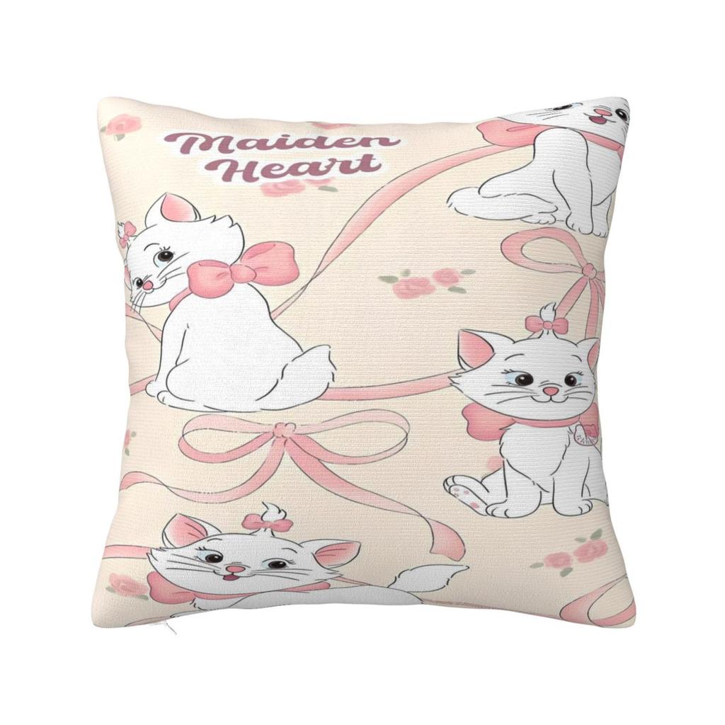 Love Marie Cat Throw Pillow Cover Polyester Decorative Pillow Vintage Pillowcase