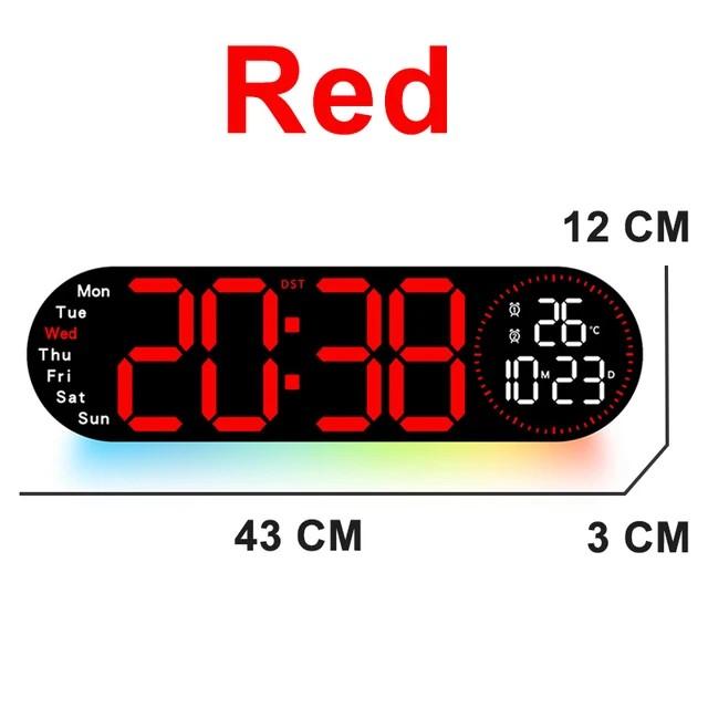 

Настенные часы многофункциональные часы с пультом дистанционного управления светодиодные цифровые с большим экраном двойной будильник обратный отсчет и отсчет