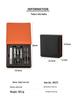 Anti-Splash Nail Clipper Kit: 6-Piece Set with Leather Pouch, Nose Hair Trimmer, Cuticle Nipper, Nail File, and Ear Spoon