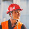 Worker Construction Site Protective Cap Ventilate ABS Hard Hat Reflective Stripe Safety Helmet
