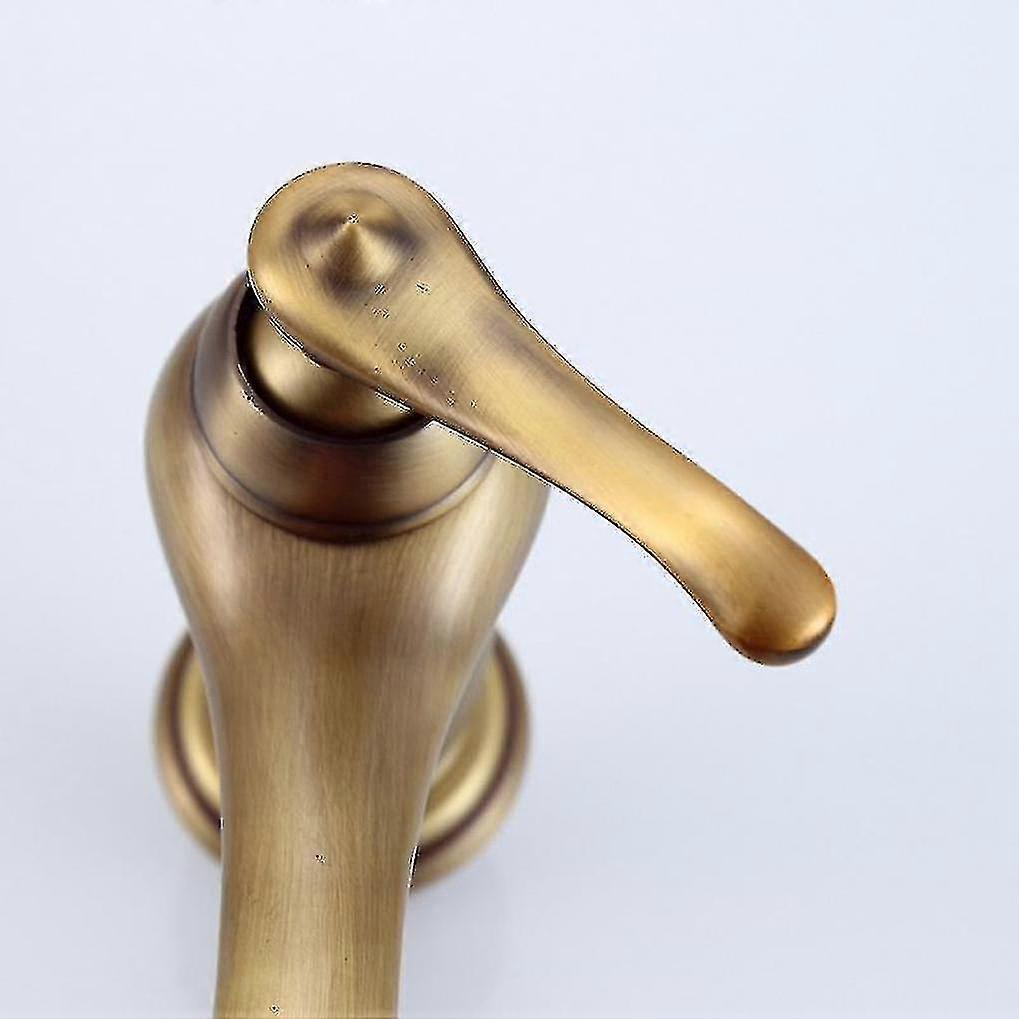 Bathroom Basin Faucet Antique Brass Mixer Pure Copper Luxury European Faucet