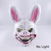 Halloween Horror Bloody Head Cover Mask Led Multicolor Rabbit Cosplay Face Mask Halloween Carnival Costume Headgear Props