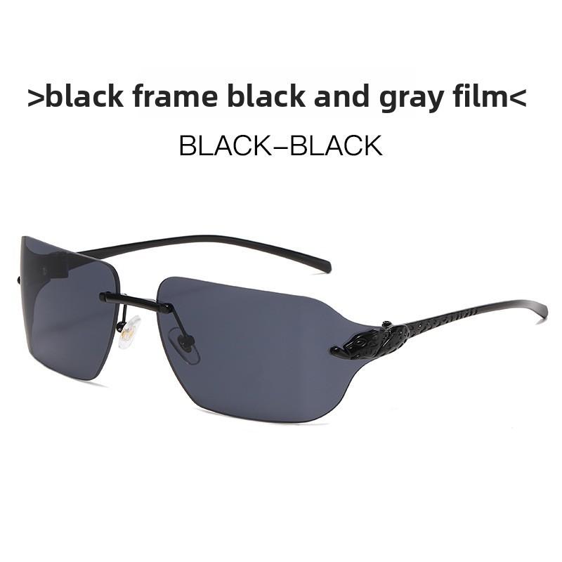 Leopard Metal Frame Sunglasses With Uv400 Protection For Fashionable Men And Women