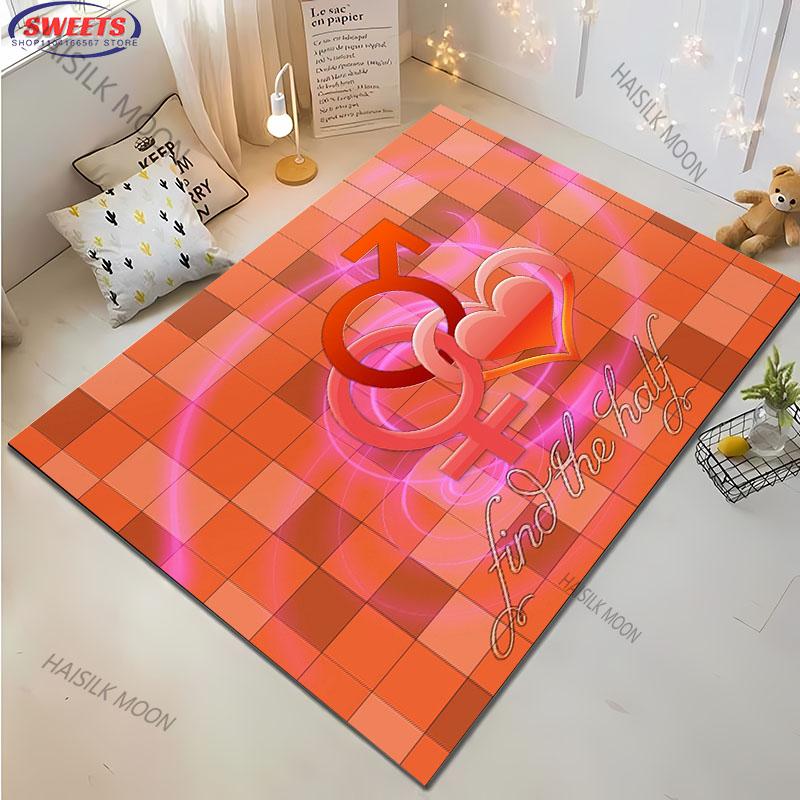17 Styles Artistic Love Theme Printed Carpet Living Room Bedroom Sofa Office Large Area Decorative Mat Kids Play Rugs Warm Gift