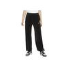 Nike Solid Logo Print Corduroy Wide Leg Long Pants Split Sports Pants Women Pants Black DQ5922-010
