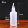 30/50/100ml HDPE Semi-transparent Graduated Squeeze Bottle with Scale for Ink, Glue, or Droppers