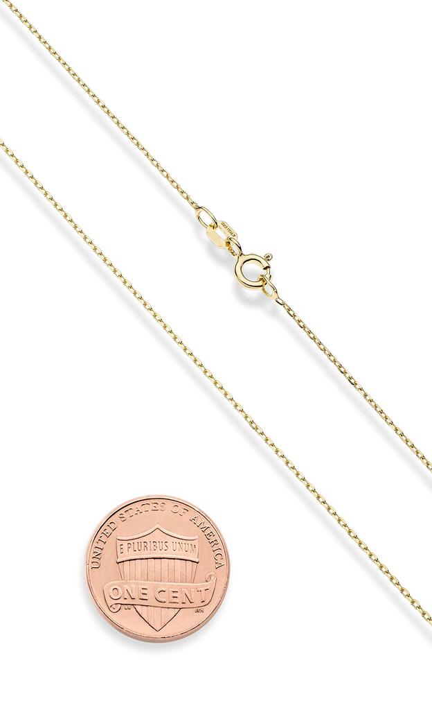 Miabella Italian 925 Sterling Silver or 18K Gold Plated Small Cross Pendant Necklace for Women, 18-inch Chain Included, Made In Italy, 22mm X 12mm,