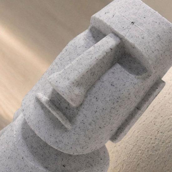 3D Printed Moai Statue Action Figure, Movable Joints Articulated Easter Island Rock Sculpture, Mini Desk Toy Ornament for Office Home Decor