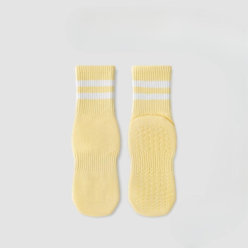 

Female Spring and Autumn Cotton Yoga Dance Fitness Pilates Sports Silicone Non Slip Tube Socks 1 pair жёлтый