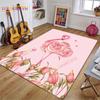 3D Flamingo Rug Carpet for Livingroom Bedroom Kids Room Colorful Modern Rug Non Slip Floor Carpet INS Style Decor Flower Carpet
