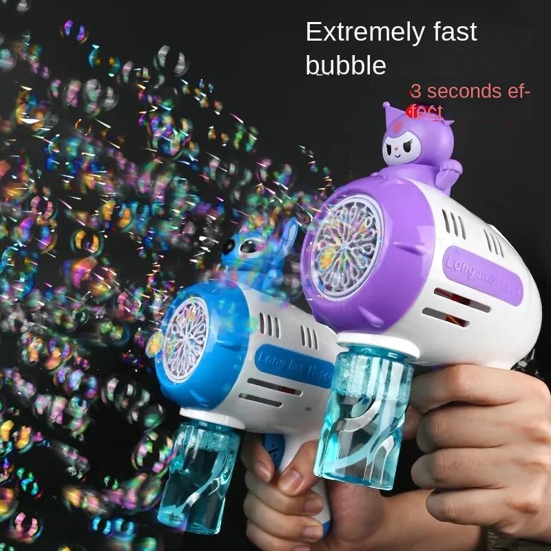 Stitch Elektrische Seifenblasenpistole Kinderspielzeug Blasenmaschine Automatischer Seifenbläser Mit Licht Outdoor-Spiele Jungen Und Mädchen Geschenk