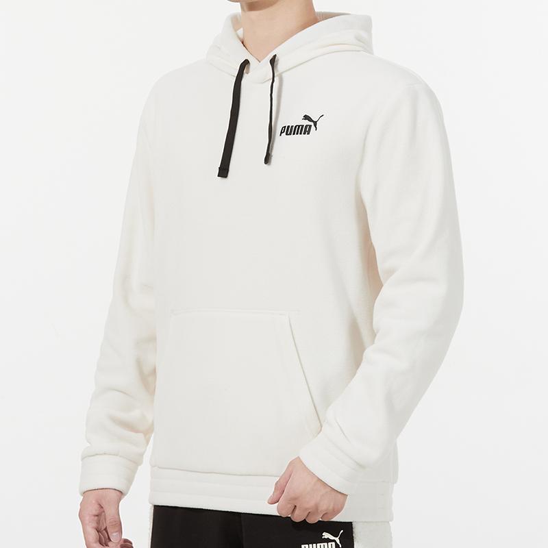 Puma Polar Fleece Hoodie With Logo Print Men Tops Off-White 534929-93