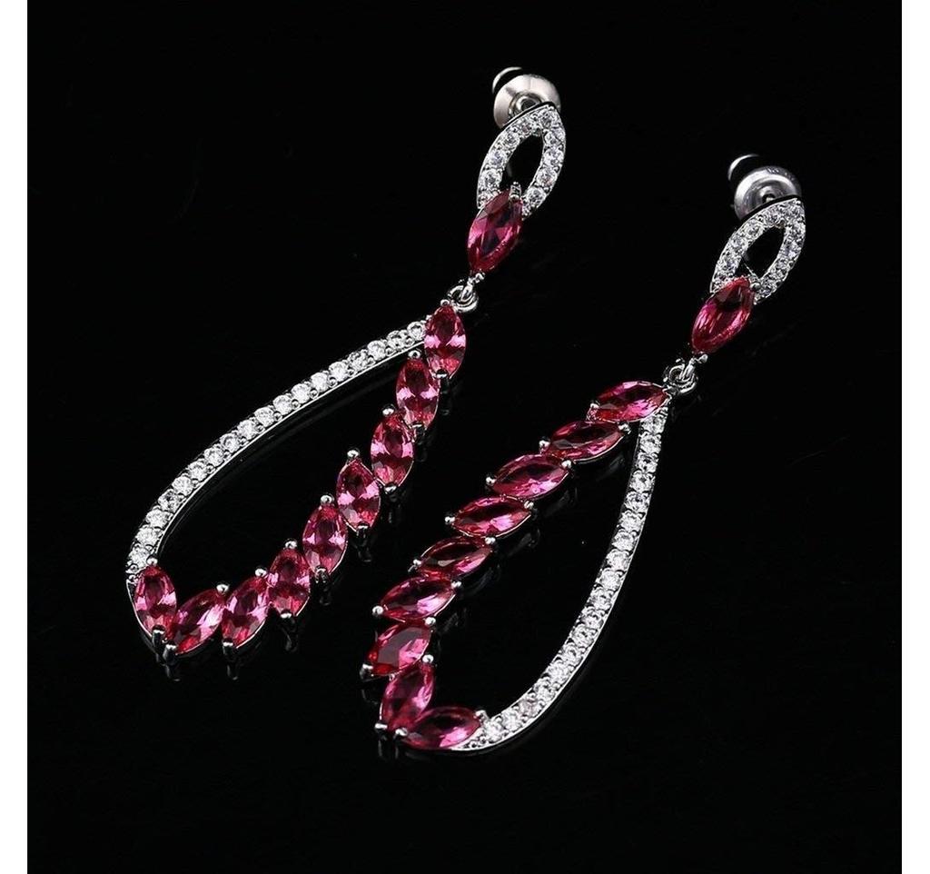 Jewellery Celebrity Inspired Crystal Studded Dangler Earings Earrings for Girls and Women