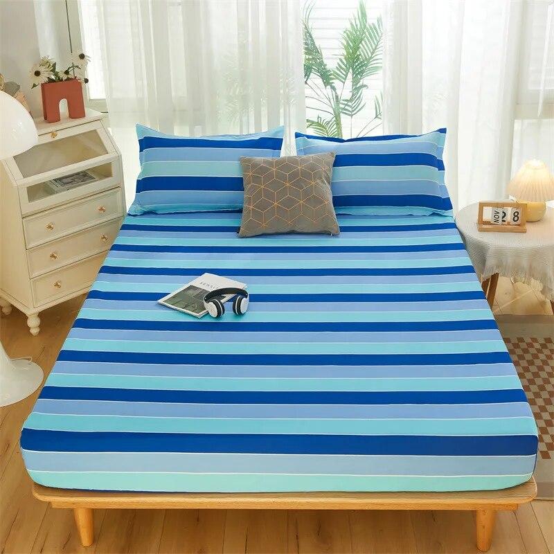 Double Bed Fitted Sheet Quilting Bedspread On The Bed Woven Air-Permeable Mattress Cover Single Bed Cover Bed with Pillowcases