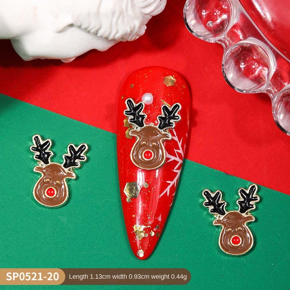 10Pcs/set Christmas Tree Christmas Nail Decorations Christmas Nail Accessories  Manicurist