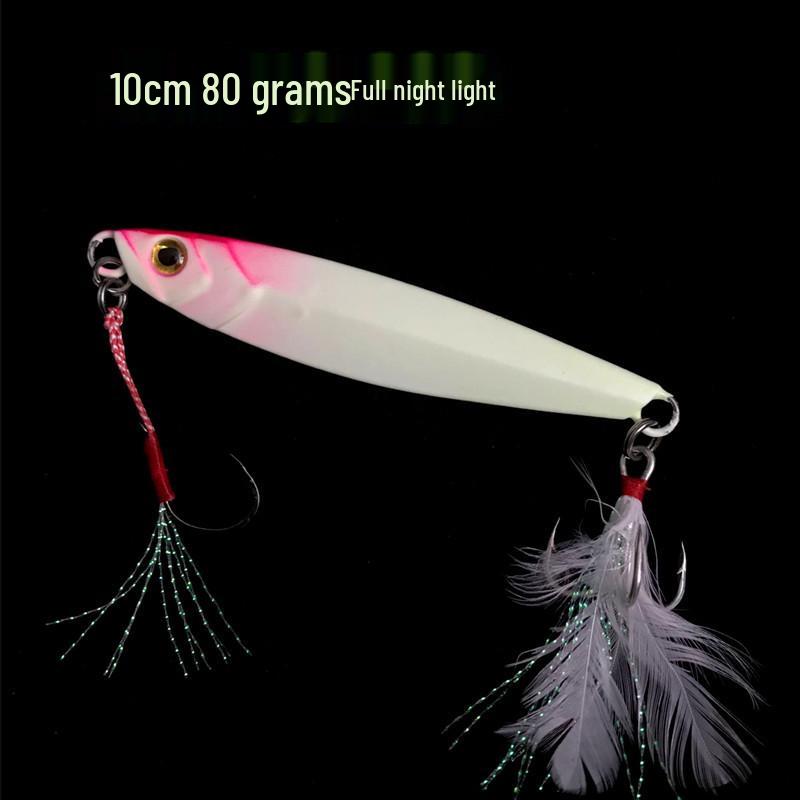 Nanyou Night Glow Trolling Jig 10cm 80g - Ocean Shore Casting Fishing Lure