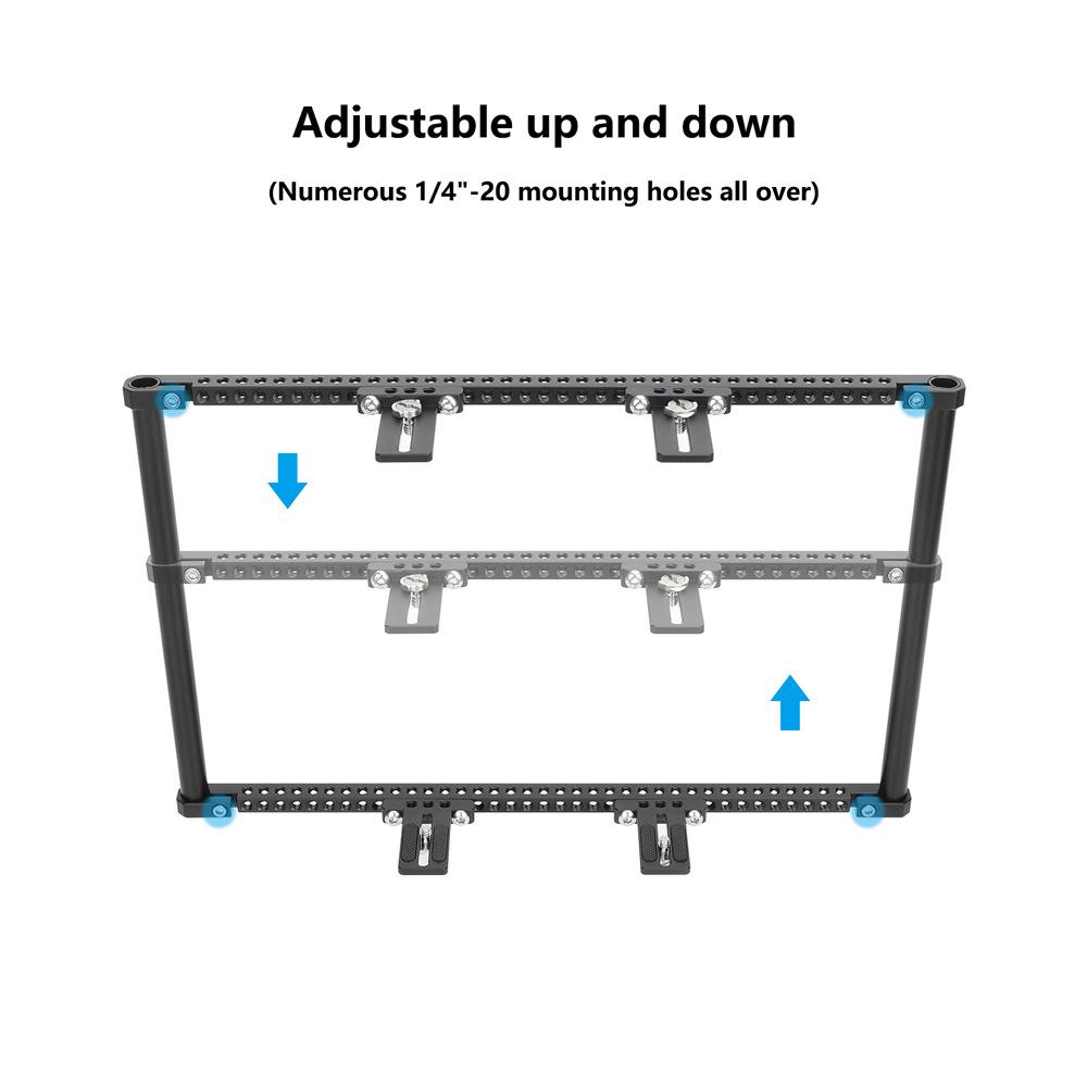 HDRIG Dual-Monitor Director's Cage with Adjustable 1/4" Holes for Mammoth Monitor 3764