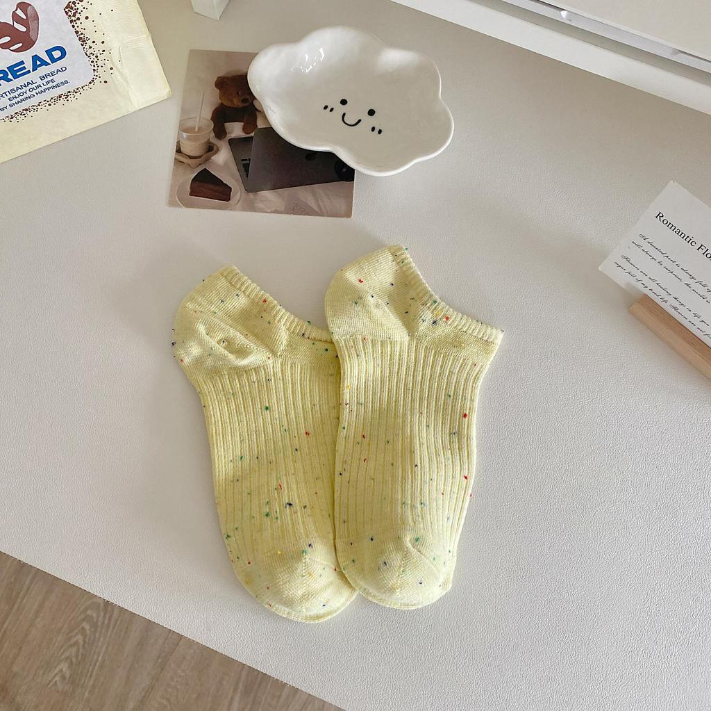 Chaussettes basses bateau en coton antidérapantes pour femmes - Invisibles et respirantes pour l'été