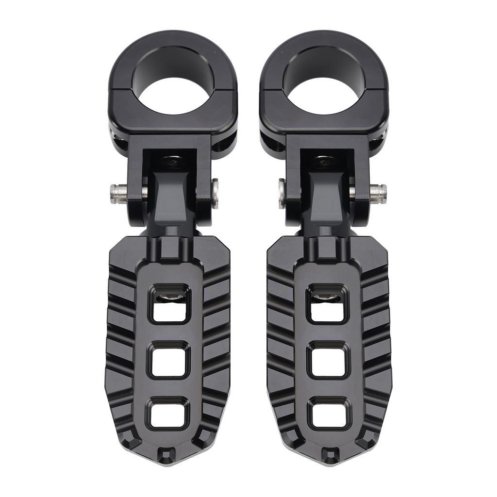 Universal Front Footrests Foot Pegs Fit for Motorcycle with 1.25" Bars