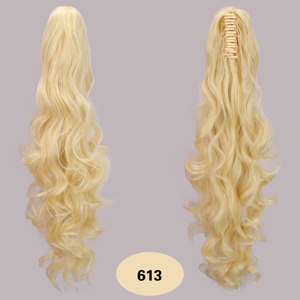 MISSQUEEN Synthetic Thick Drawstring Claw In Ponytail Extensions Long Wavy Curly Ponytail For Women Daily Cosplay Party Wear