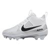 Alpha Menace Strong White Metallic Silver Black Football Cleats II5139-100
