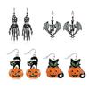 Goth Punk Pumpkin Cat Head Earhook Halloween Skull Hand Costume Accessories