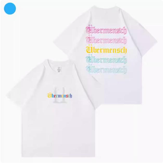 G Dragon UberUnisexsch Konzert T-Shirt Unisex Damen Kpop Mode Print Baumwoll-T-Shirt Sommer Kurzarm-T-Shirts Trend Lockere Kleidung