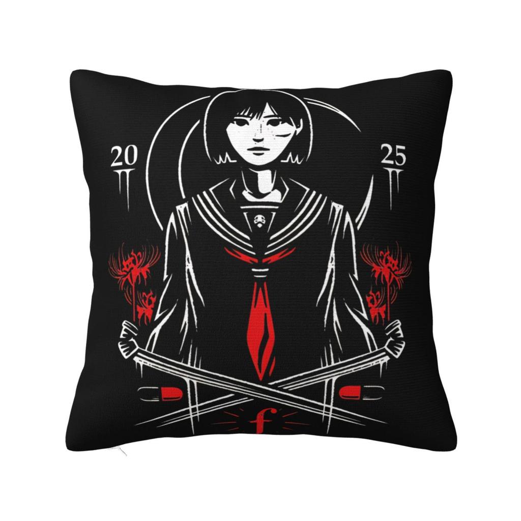 Silent Hill F Video Game Horror Halloween Pillowcase Merch Soft Cushion Cover Pillow Covers Seater Decor Zipper Multi Size