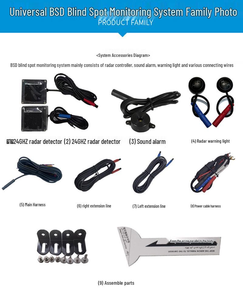 BSD Lane Change Assist and Blind Spot Monitoring System for All Models