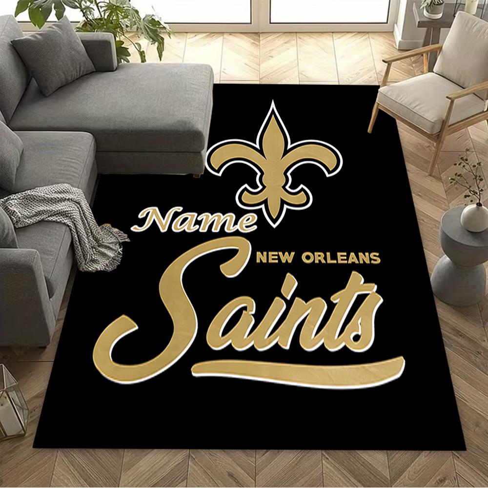 New Orleans Saints Pride Personalized Text Carpet Suitable for Balcony Outdoor Hallway Dormitory Anti-slip Rug Office Home Decor
