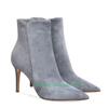 Fashion Women Pointed Toe Ankle Boots Stiletto High Heel Side Zipper Short Boots Solid Color Suede/leather Spring Autumn New Women Boots