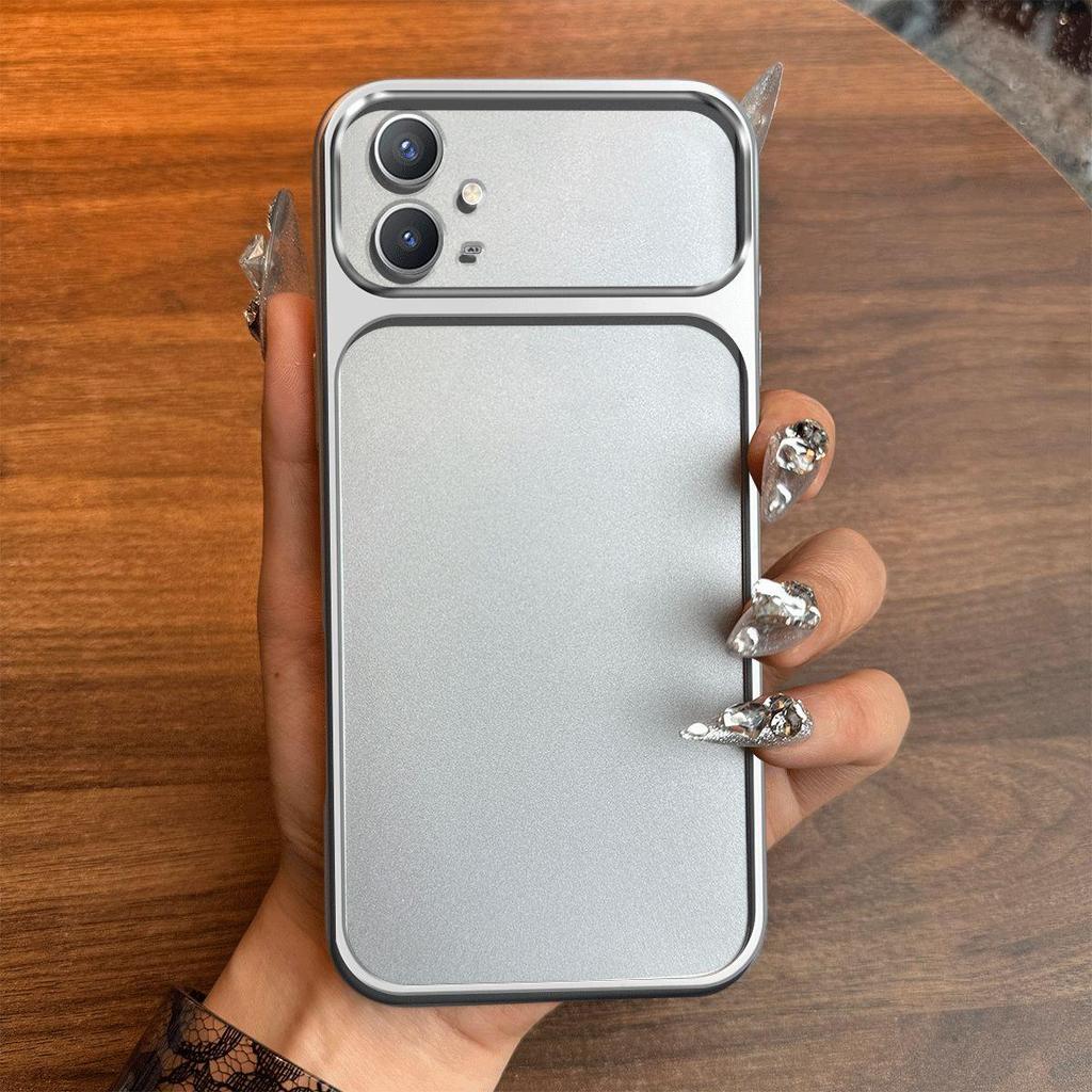 Case for Vivo Y75 5G Y55 Y30 Metal Texture Matte Back Soft TPU Bumper Shockproof Cover