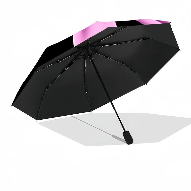 1pc Floral Ribbon Bow Automatic Open/Close Umbrella with Windproof, 8-Rib Sturdy Canopy, , Outdoor Accessory, Ideal for Gifts Yy251117118