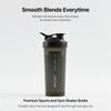 High Activity- Plastic Gym Shaker Bottle, Leakproof Sipper Bottle Ideal for Protein, Preworkout and Bcaas, BPA-Free Material, 700 ML (Phantom Black)