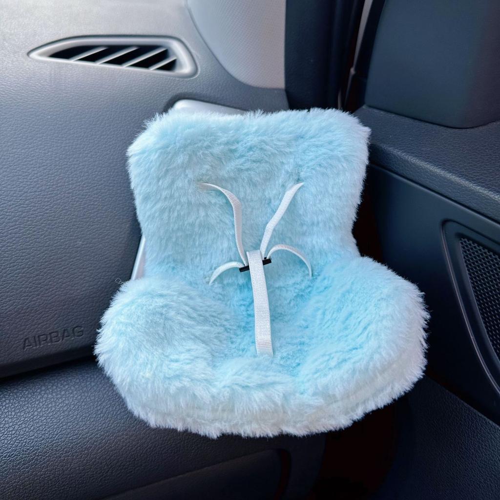 For Labubu Plush Doll Safety Seat Kawaii Doll Plush/Plastic Seat Safety Belt Car Air Vent Auto Interior Decoration Accessories