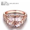 Women Ring Faux Morganite Hollow Out Jewelry Electroplating Long Lasting Finger Ring