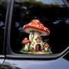 QT2056#15CM Whimsical Mushroom House Creative Decorative Stickers, Suitable for a Variety of Scene Decorations, Such As Cars, Trucks