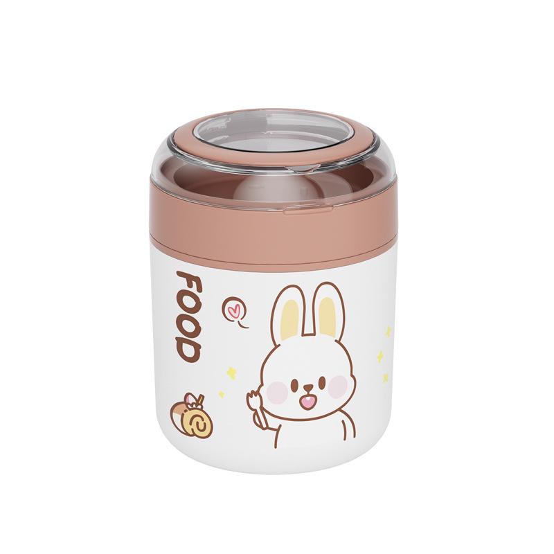 Термокружка с рисунком для супа - Портативная кружка для завтрака и молока для студентов и офисных работников.