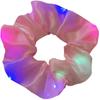 Beliebter blinkender aufleuchtender Haargummi LED leuchtende Scrunchies Damen Mädchen leuchtendes Scrunchy Haarseil Halloween leuchtendes Haarband