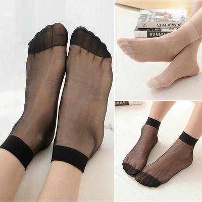 10 Pairs Women's Socksl Thin Transparent Thin Silk Socks In Summer From Beauty Studio