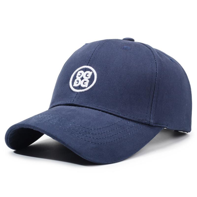 Cotton Baseball Cap With Embroidered Letters For Casual Men And Women синий
