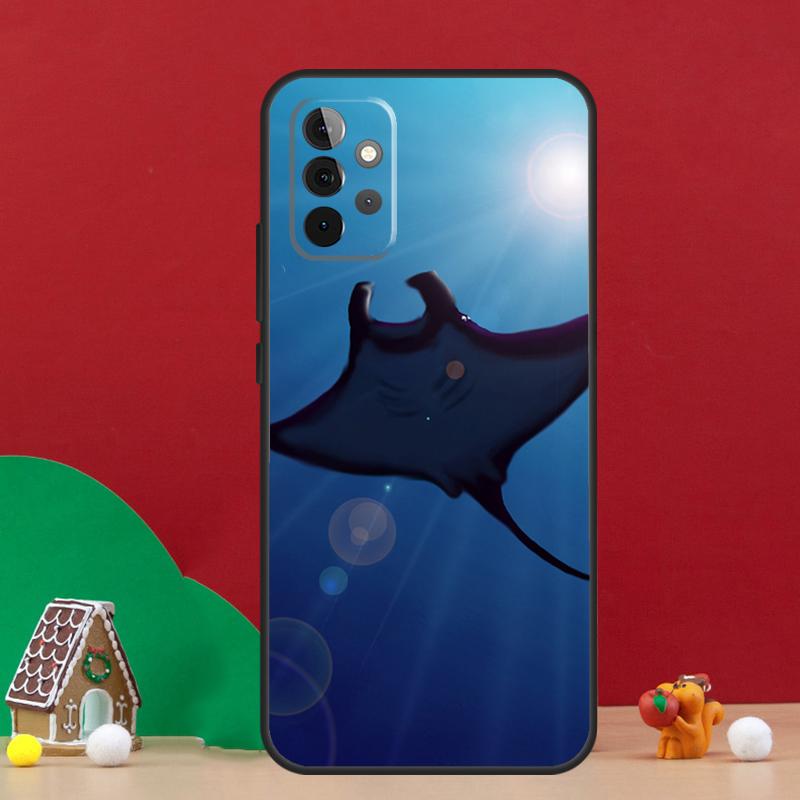Animal Manta Ray Case For Samsung Galaxy A54 A06 A16 A26 A36 A56 A53 A32 A52 A33 A13 A55 A35 A15 A14 A34 A17
