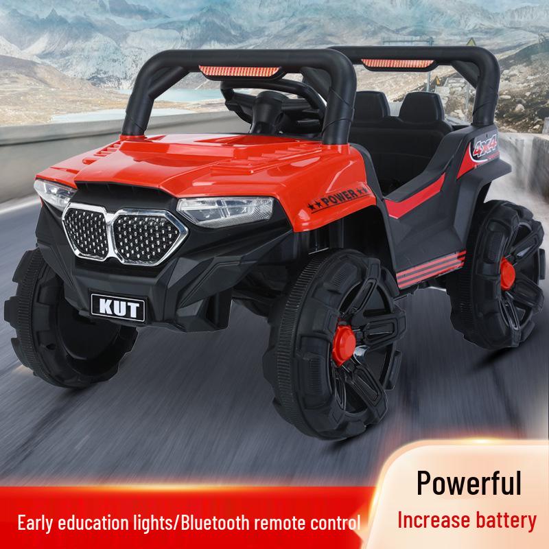 Kinder Elektro-Offroad-Auto mit Doppelantrieb - Fernbedienung, bietet Platz für zwei