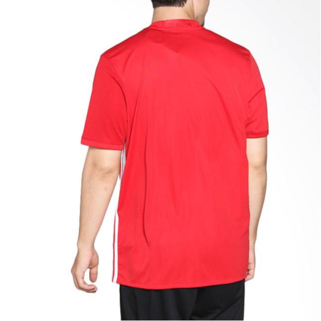 Adidas Pull à col rond imprimé Chemise de football vintage Homme Hauts Rouge AI6720