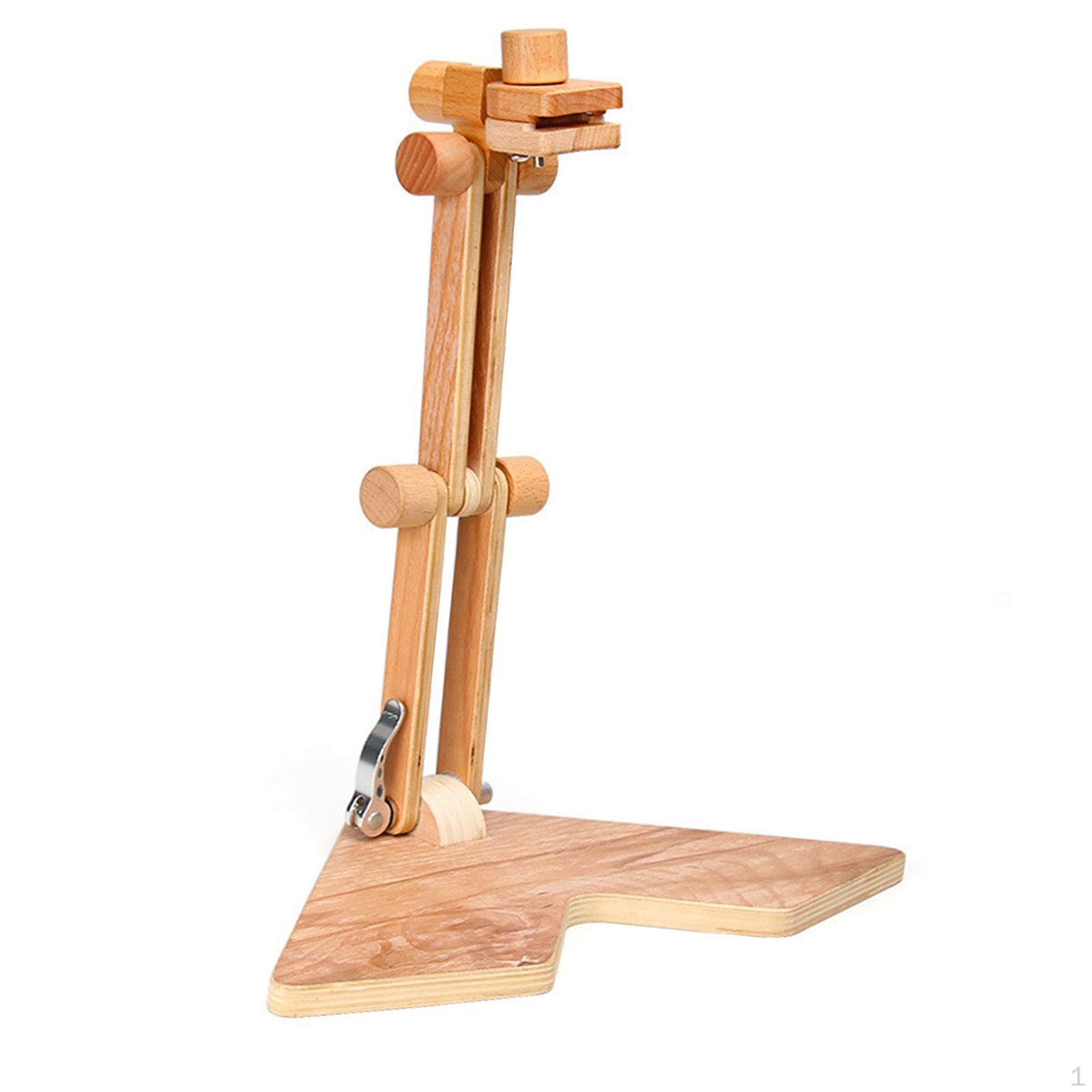 

Wood Adjustable Embroidery Hoop Stand Needlework Rack Table Multipurpose Universal Fit Stitching