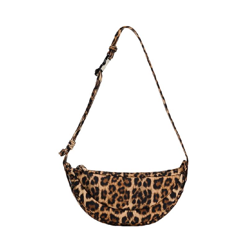 Leopard Print Women's Canvas Bag Shoulder Bag Crossbody Bags Lady's Messenger Bag