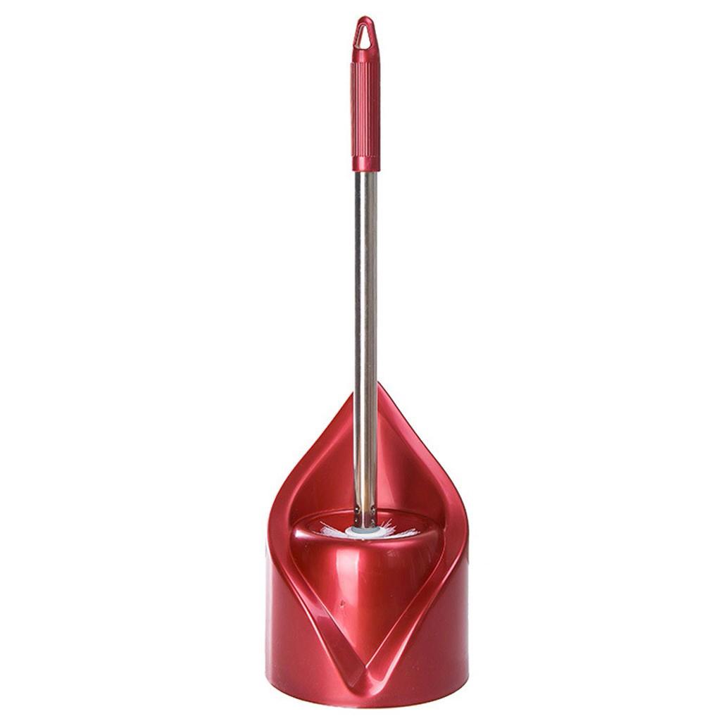 

Bathroom Stainless Steel Long Handle Wash Toilet Brush Cleaning Brush Set One Size красный