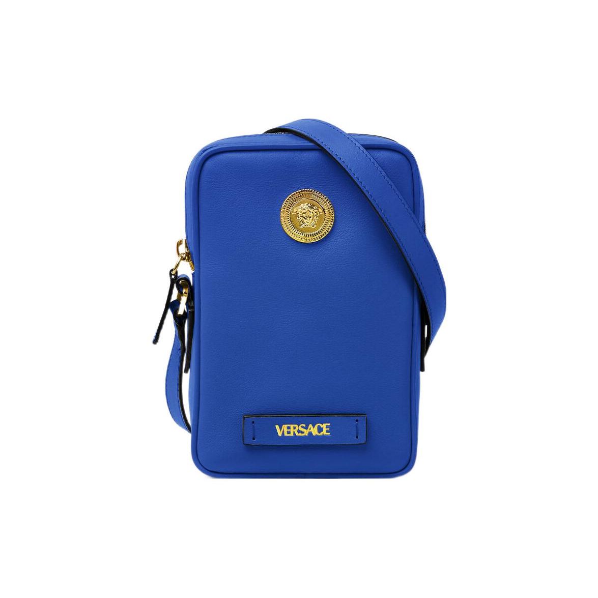 

Versace Medusa Biggie Series Classic Medusa Logo Small Calfskin Crossbody Bag Men Bags Blue 1006192-1A03190-1UC3V Basic Set (Bag+Dust Bag)
