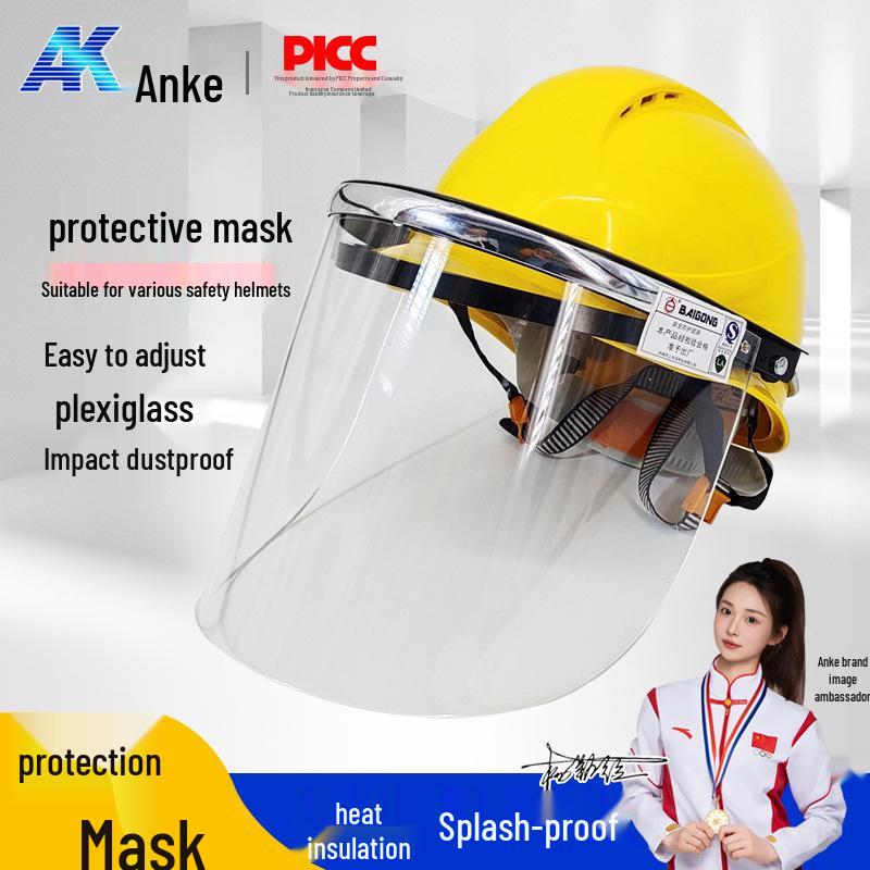 

Transparent Electric Welding Face Mask with Helmet - Organic Glass Shield for Splash Protection