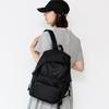 VITAFELICE Damen Nylon Rucksack mit Klappe, binb-z0302y (Schwarz)